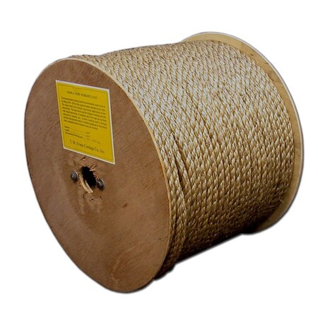 T.W. Evans Cordage Co. 5/16. x 600 ft. Manila Rope Reel 25-002